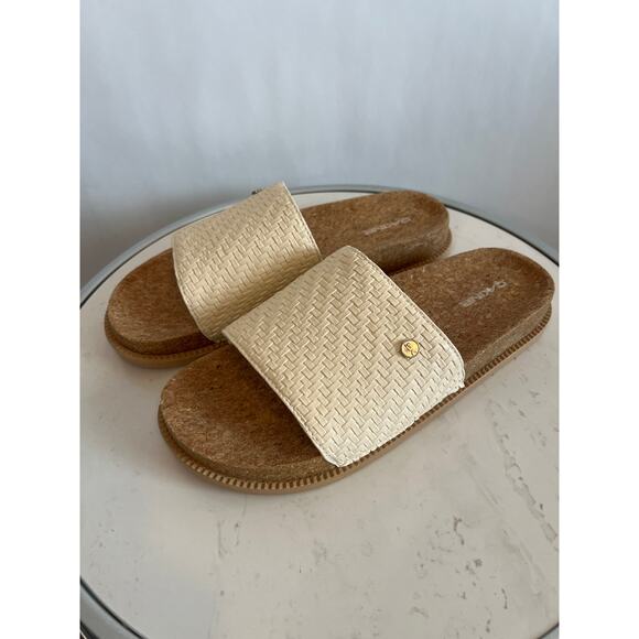 DAKINE LOREN WOMEN'S ONE BAND COMFORT SLIDE - BEIGE SIZE 9 - Picture 1 of 10